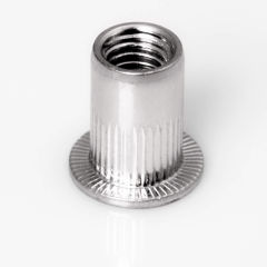 Blindnietmutter Stahl verzinkt / Rundschaft / offen / Flachkopf  / M5 / 3.0 - 6.0 mm