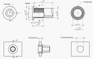 Blindnieten 3,2x16 Alu-Stahl DIN 7337 Mit Flachkopf Und Sollbruchdorn Form A Stückzahl 100 Popnieten Flachkopf Nieten