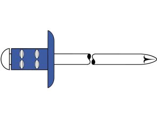 500 x GESIPA PolyGrip Blindniete Stahl/Stahl Grosskopf 4 x 10 K 12