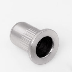 Blindnietmutter Stahl verzinkt / Rundschaft / geschlossen / Flachkopf / M8 / 0.5 - 3.0 mm