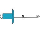200 x GESIPA (CE) Blindniete A2-Edelstahl Grosskopf 4,8 x 25