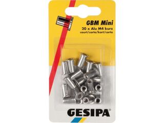 20 x GESIPA Blindnietmuttern Mini-Pack Alu M 4 Kurz