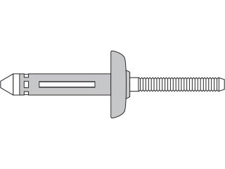 100 x GESIPA (CE) (ETA) BULB-TITE Blindniete Alu/Alu Grosskopf 7,7 x 27,7 K 19 EPDM