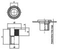 250 x Item 1025 A4 Blind rivet nuts with flat head, straight shank, open type knurled M10x22