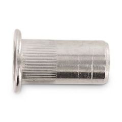 25 Stück Blindnietschrauben M6x12 Flachkopf Stahl weiss verzinkt Nietbolzen