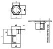 250 x Blindnietmutter Edelstahl A2 / Teilsechskant / geschlossen / kleiner Senkkopf / M10x30 / 0.8 - 3.5 mm