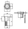 250 x Item 1029 A4 Blind rivet nuts with flat head, open partial hexagon M12x26