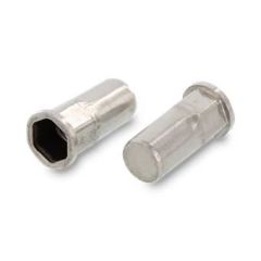 250 x Blindnietmuttern Edelstahl A2 / Teilsechskant / geschlossen / Flachkopf / M6x22 / 0.5 - 3.0 mm