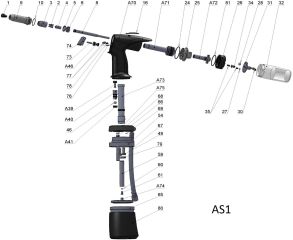 AS-1  (Pos.9) – AS-2 (Pos. 9) Front nozzle