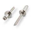 250 x Blind rivets with flat head and grooved mandrel ISO 15983 A4/A4 6X25