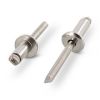 250 x Blind rivets with flat head and grooved mandrel ISO 15983 A2/A2 6X14