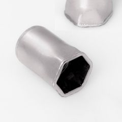 Blindnietmutter Stahl verzinkt, Teilsechskant geschlossen,, kleiner Senkkopf - M5 - 0.5-3.0