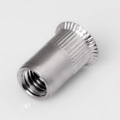 50 Einnietmuttern M4 Stahl kleiner Senkkopf glatt Klemmbereich 0,3-2,0mm