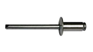 500 x Standard Blindniet Alu/Stahl Flachkopf 2,4x08 - Klemmbereich: 4,0-6,0mm