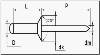 Blindnieten Alu Nieten Popnieten Set 4 Mm X 10 Mm Blindnieten Sortiment