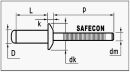 500 x Q-Standard open rivet Alu/SS A2 DH 3.2 X 16mm