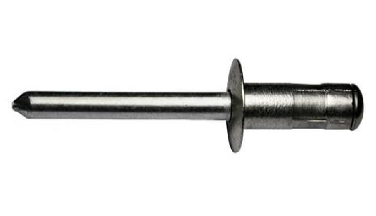 Produktbild von 500 Blindnieten 4 X 10 Mm – Alu/Stahl, Flachkopf, RAL 9005 Schwarz – Von Marcopol