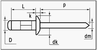 500 x Grooved Rillierte Blindniet Alu/Stahl Flachkopf 4,8x11 - Klemmb, 14,93 500 x Grooved Rillierte Blindniet Alu/Stahl Flachkopf 4,8x11 - Klemmb, 14,93