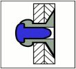 250 x Multigrip Nieten Alu/Stahl Senkkopf 4,8x22 - Klemmbereich: 12,0-17,0mm