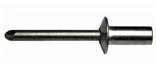 500 x Dicht-/Becherniet Alu/Alu Flachkopf 4,8x11,5 - Klemmbereich: 4,5-6,5mm