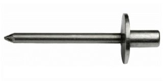 250 x Dicht-/Becherniet Edelstahl A2/A1 Großkopf 4,8x08x14 - Klemmbereich: 1,0-3,0mm