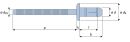 500 x Q-H-Power rivet Steel/Steel DH 4.8 X14.0mm