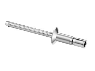 Structural Blind Rivets – High strength blind rivets - (Ø x L) 6,4 x 14 mm  - Galvanized steel / Galvanized steel - Flat round head - H-LOCK -  7620064140