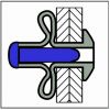 500 x Q-TRI-fold rivet Alu/Alu DH 4.8 X15.3mm